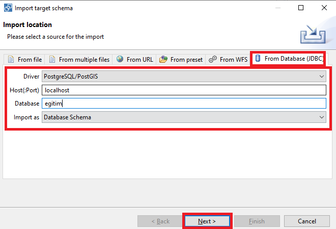 Import Location