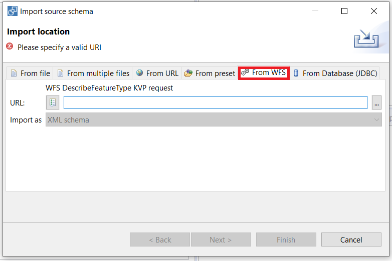 Import Source Schema