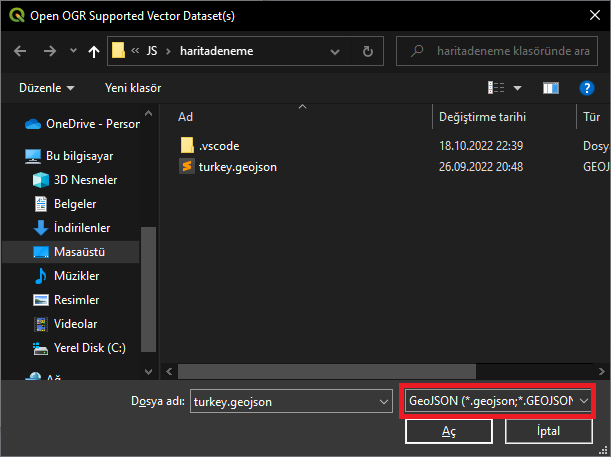 Dosya ve Format Seçimi