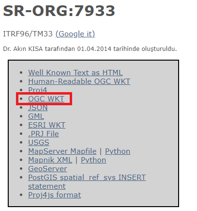 OGC WKT