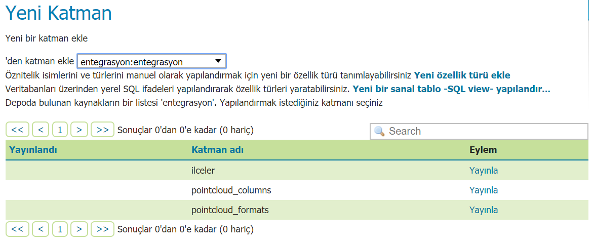 Katman Yayınla